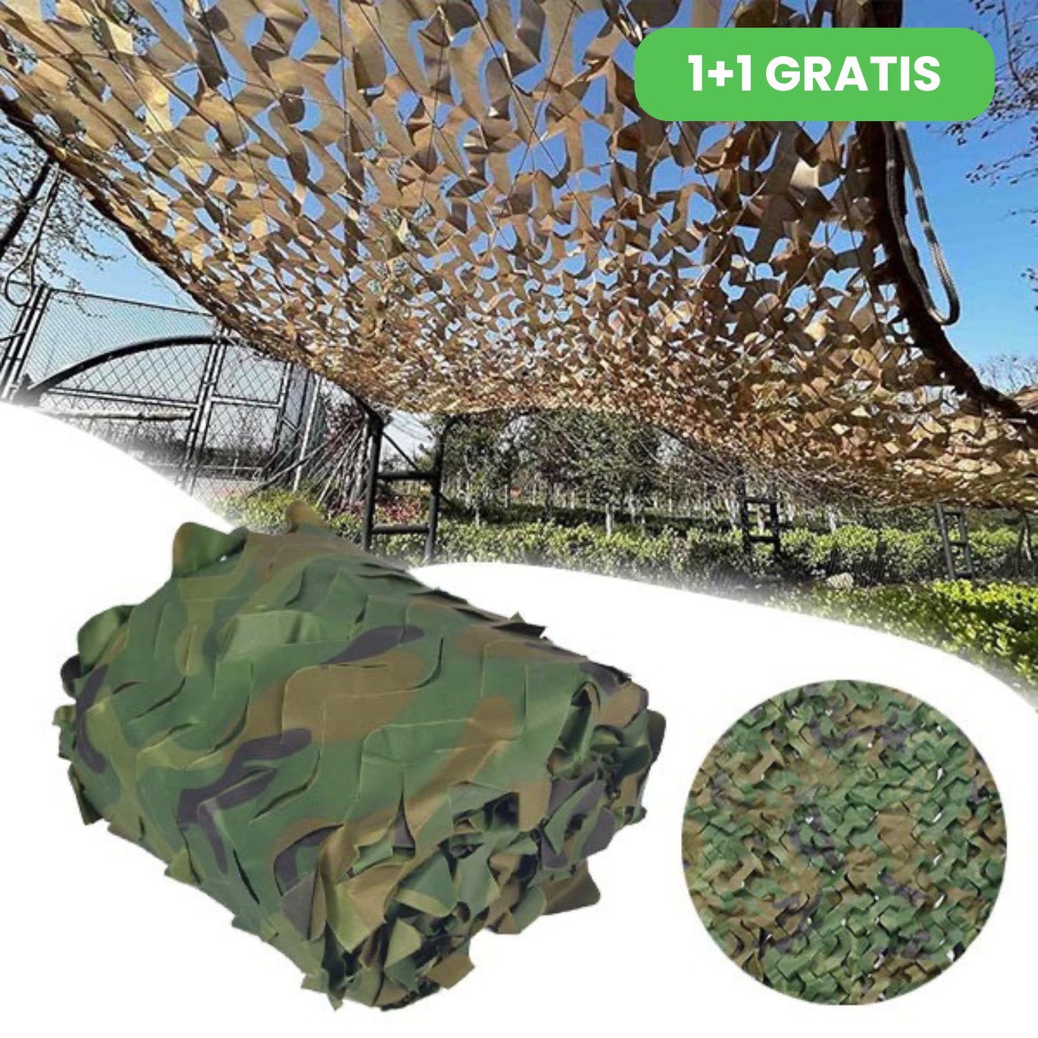 Plasă de camuflaj 2 × 3 m FORESTHIDE 1+1 GRATIS