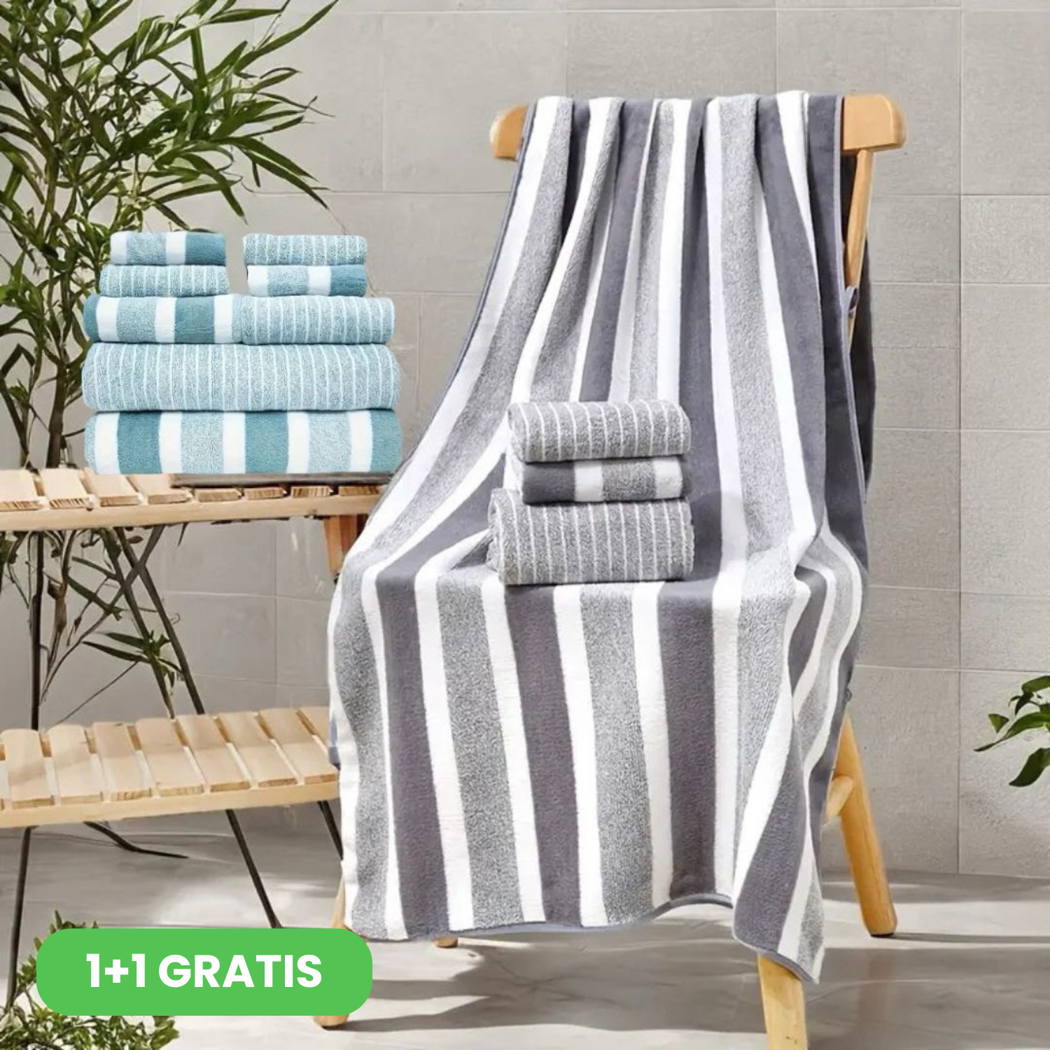 Set de opt prosoape SOFTIQ 1+1 GRATIS